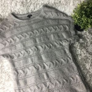 Express Gray Silver Mohair Cable Knit Size S